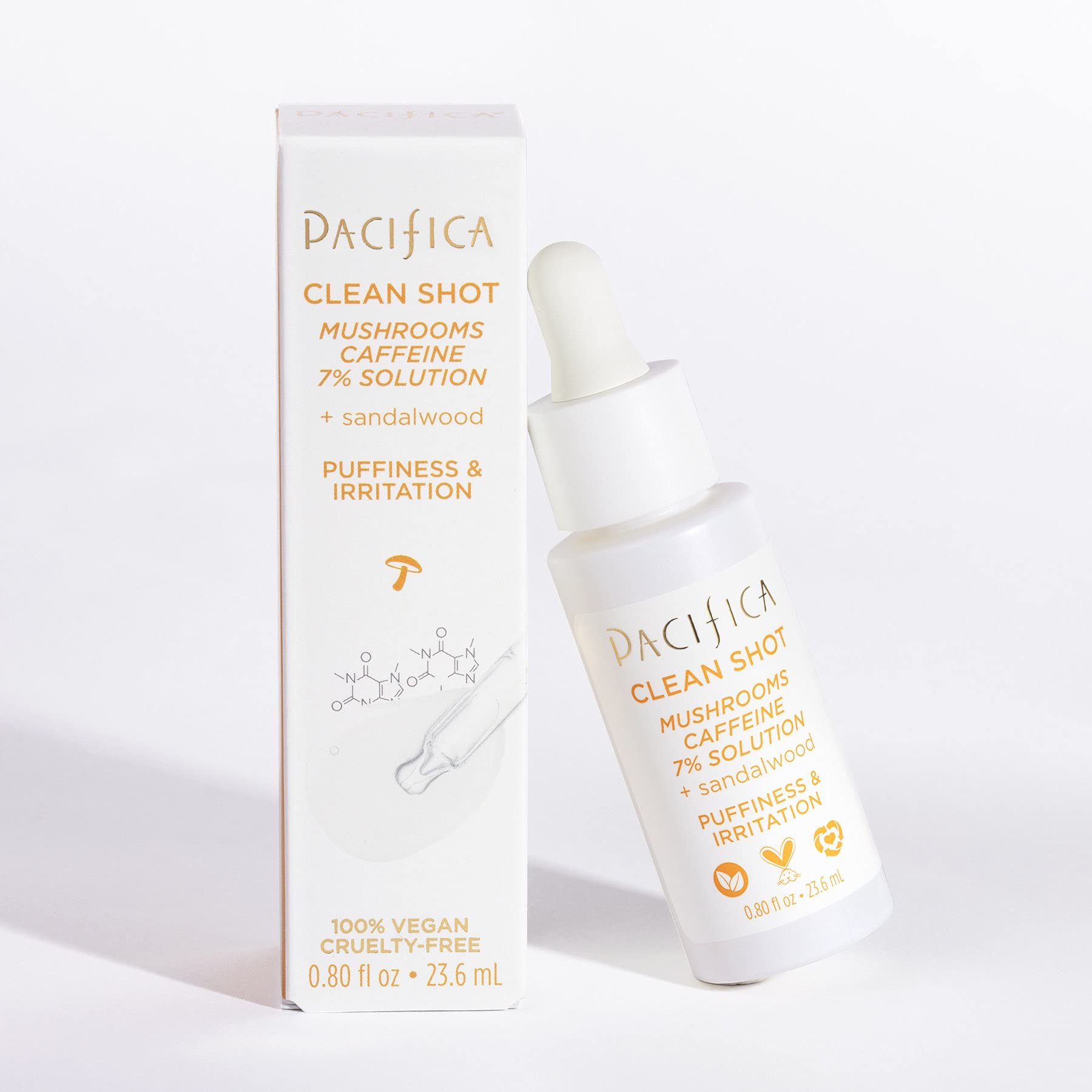 Pacifica Clean Shot Mushrooms and Caffeine 7 Percent Unisex 0.8 oz